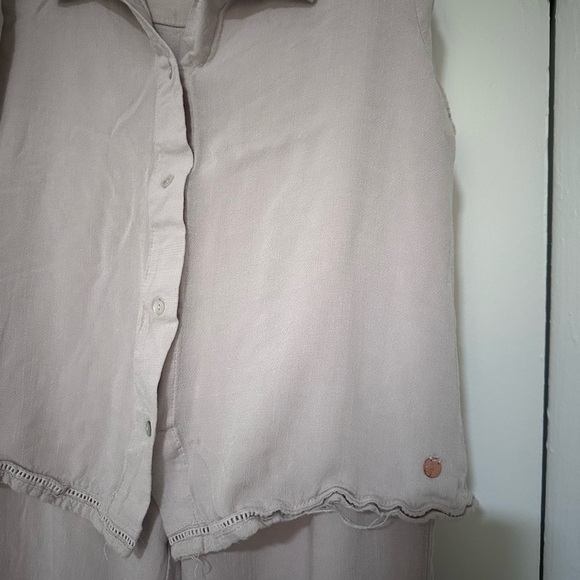 DanSkin nude Light Pink Button-Up Pajama Set - Picture 4 of 15